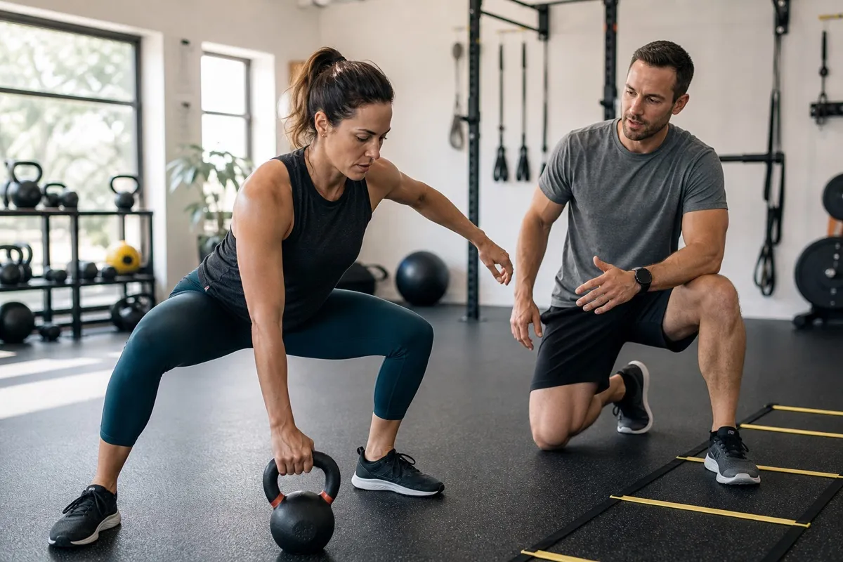 Treino funcional com orientação profissional.